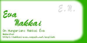 eva makkai business card