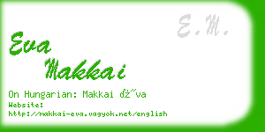 eva makkai business card